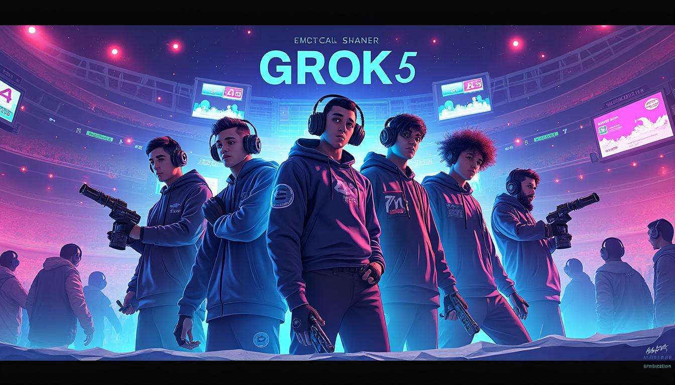 join grok 5 as they embark on a bold quest to take on the greatest esports team ever in league of legends. experience epic battles, strategy, and thrilling gameplay in this ultimate showdown.